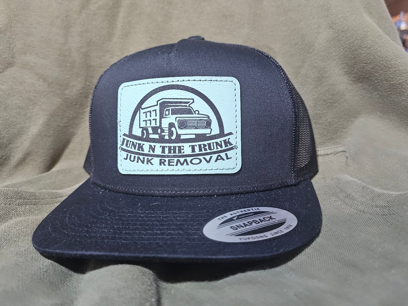 Custom Laser-Engraved Leatherette Patch Hat – cnengravingmd