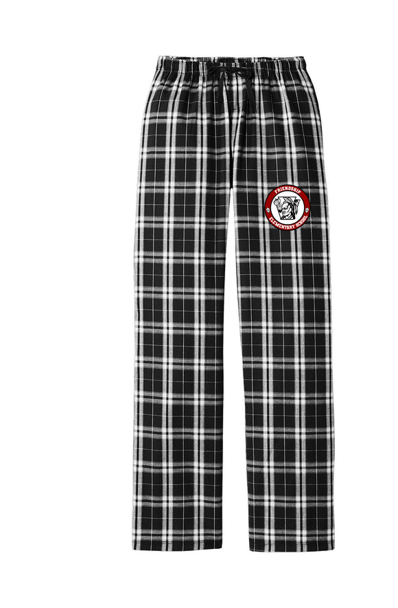Friendship Elementary School Womens Flannel Plaid Pant
