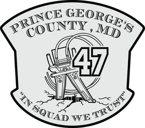 PGFD Squad 847 4" Sticker
