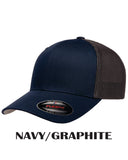 Trucker FLEX FIT hat W/ Brushed Silver PGFD Patch