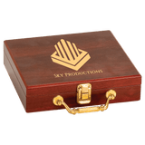 Rosewood Finish 100 Chip Poker Set