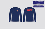 100% Cotton NAVY Long Sleeve T-shirt TALL